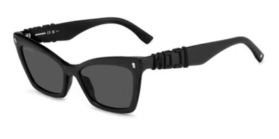 Dsquared2 Icon 0026/s 003/ir Women's Sunglasses Black Size 55