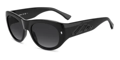 Dsquared2 Icon 0028/s 807/9o Occhiali Da Sole Neri Per Uomo In Black