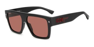 Dsquared2 Icon 0030/s Oit/u1 Men's Sunglasses  Size 58 In Black
