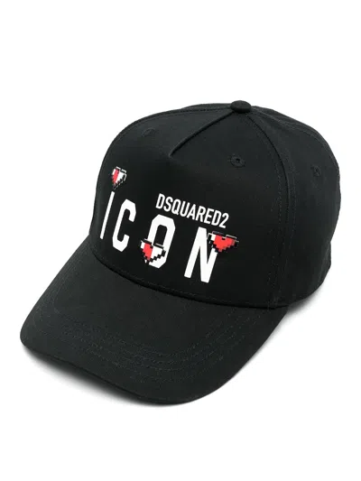 Dsquared2 Icon Appliqu-detail Cap In Black