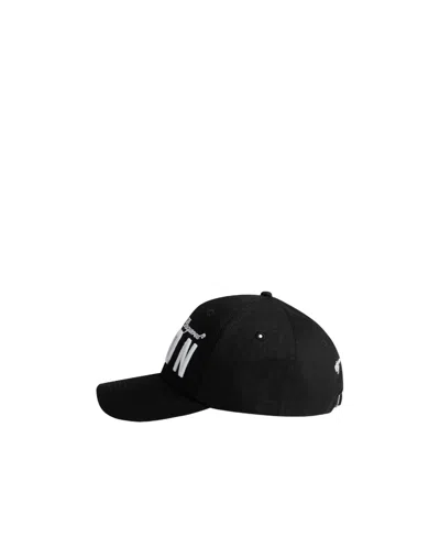 Dsquared2 Icon Appliqué Embroidered-slogan Cap In Black