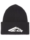 Dsquared2 Icon Wool Beanie In Black