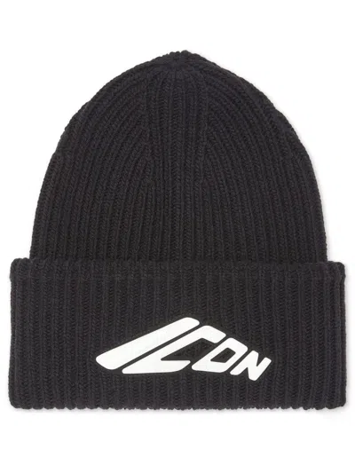 Dsquared2 Icon Wool Beanie In Black
