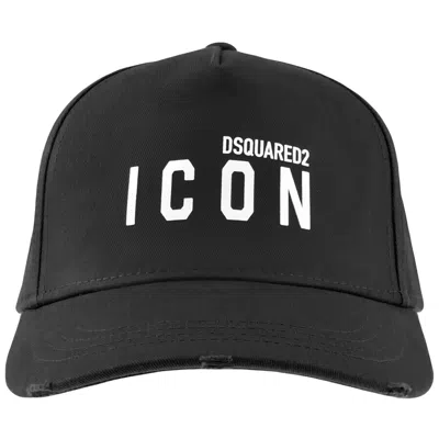 Dsquared2 Black Logo-print Baseball Cap