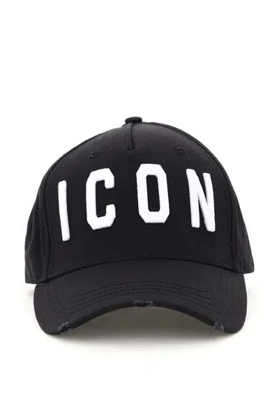 Dsquared2 Icon Baseball Cap In Nero