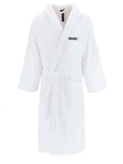Dsquared2 Icon Bathrobe In White