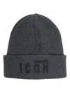 Dsquared2 Logo Embroidered Beanie In Grey