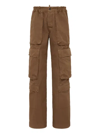 Dsquared2 Icon Big Multi-pocket Trousers In Brown