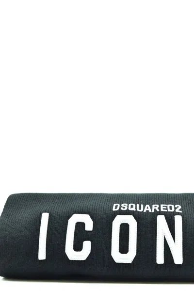 Dsquared2 Icon Black White Scarf