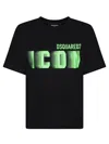 DSQUARED2 DSQUARED2 ICON BLUR EASY FIT BLACK/GREEN T-SHIRT