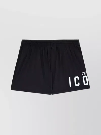 Dsquared2 "icon" Boxer With Elastic Waistband And Relaxed Fit
