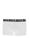 Dsquared2 Logo Boxer Shorts With Elastic Waistband In White