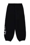 Dsquared2 Icon Branded Fleece Baggy Pants In Black