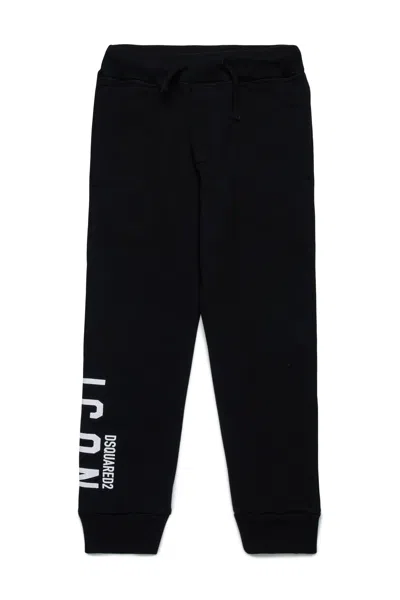 Dsquared2 Icon Branded Jogger Pants In Black