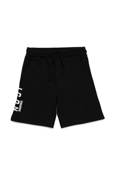 Dsquared2 Icon Branded Shorts In Black