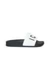 Dsquared2 Kids' Logo Print Rubber Slide Sandals In White