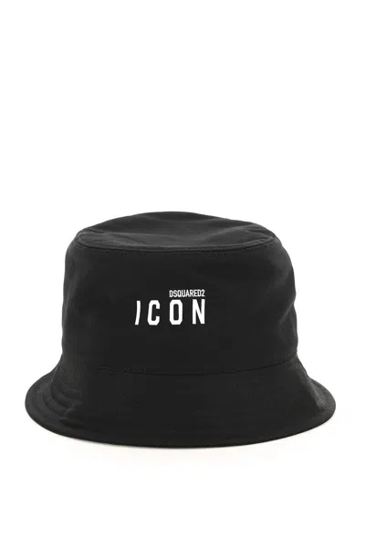 Dsquared2 'icon' Bucket Hat In Nero