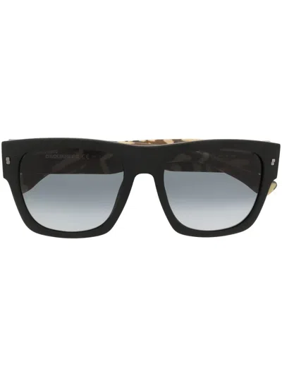 Dsquared2 Icon Camouflage-print Sunglasses In Black