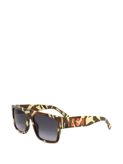 Dsquared2 Icon Camouflage Square-frame Sunglasses In Multi