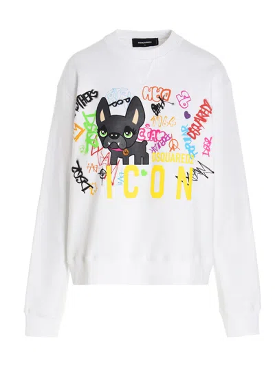 Dsquared2 'icon Ciro' Sweatshirt In White