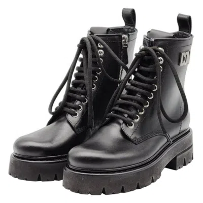 Pre-owned Dsquared2 Icon Clubbing Combat Boots Black 36