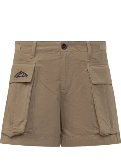 Dsquared2 Icon Collection Mini Cargo Shorts From Icon Collection In Brown