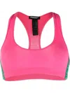 Dsquared2 Icon Color-block Bikini Top In Rosa