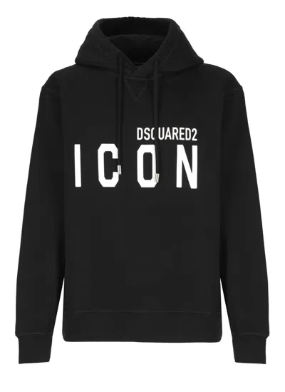 Dsquared2 Icon Cool Fit Hoodie In Black