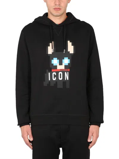 Dsquared2 Icon Cool Hoodie In Black
