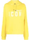 Dsquared2 Icon Cool Hoodie In Yellow