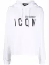 Dsquared2 Slogan-print Pullover Hoodie In White