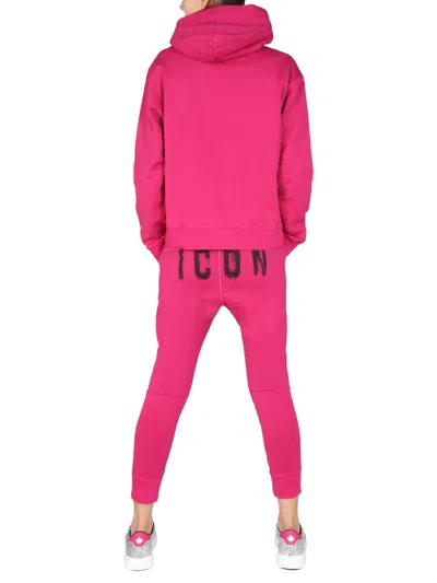 Dsquared2 Icon Cotton Joggers In Pink