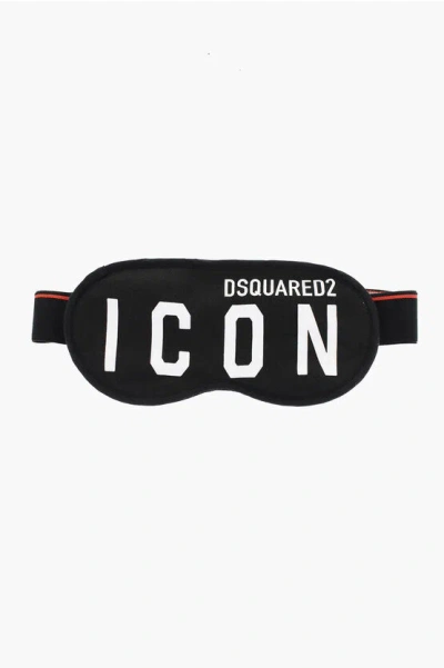 Dsquared2 Icon Cotton Sleeping Mask With Printed Logo Grösse Unica