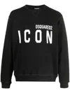 Dsquared2 Icon-print Crew Neck Sweatshirt In Black