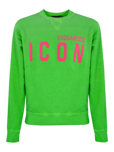 Dsquared2 Icon Crewneck Sweatshirt In Green