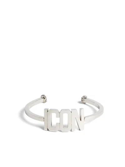 Dsquared2 Icon Cuff Bracelet In Silver