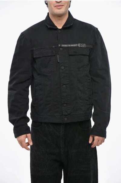 DSQUARED2 ICON DENIM BOXY JEAN JACKET WITH SILVER-TONE DETAIL