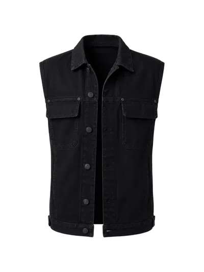 Dsquared2 Icon Denim Vest In Black