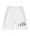 Dsquared2 Icon Elasticated Waist Bermuda Shorts In White