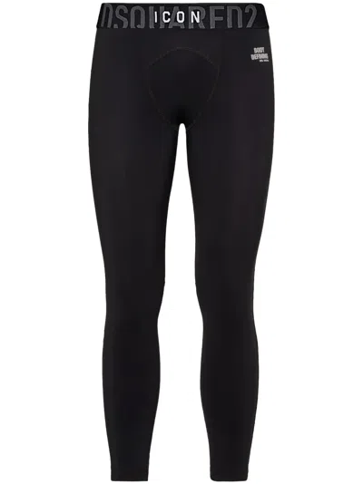 Dsquared2 Icon Elasticated-waist Leggings In Black