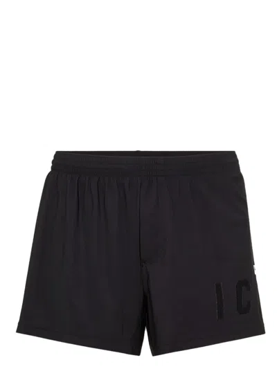 Dsquared2 Icon Elasticated-waist Shorts In Black
