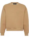 Dsquared2 Icon-embossed Cotton Sweatshirt In Neutrals