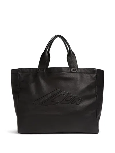 Dsquared2 Icon-embossed Tote Bag In 黑色
