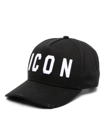 Dsquared2 Icon Embroidered-logo Baseball Cap In Black