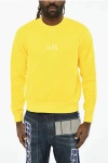 Dsquared2 Icon Fleeced Cotton Crew-neck Sweatshirt In Yellow