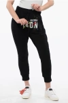 Dsquared2 Icon Fleeced Cotton Joggers With Patch Pocket