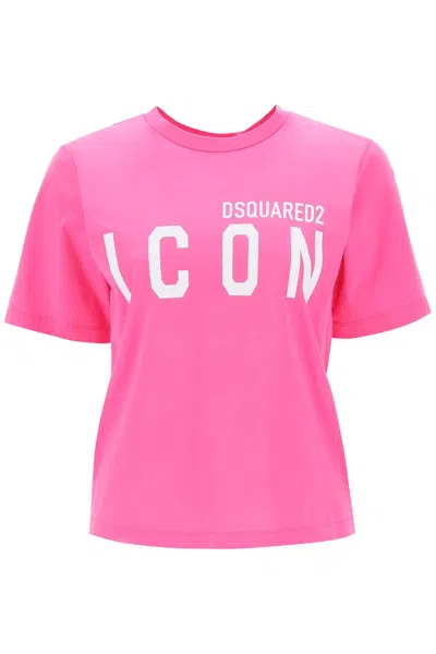Dsquared2 Icon Forever Easy Tee In Fuchsia
