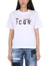 Dsquared2 Crew Neck Pixelated Graphic Short Sleeves