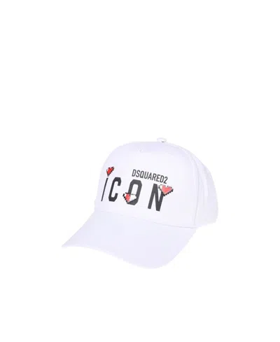 DSQUARED2 DSQUARED2 LOGO PRINTED CURVED PEAK CAP