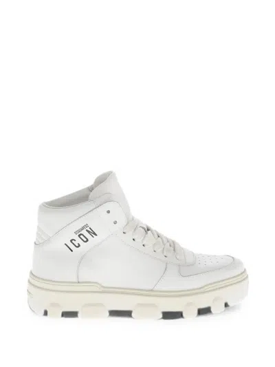 Dsquared2 Icon High-top Sneakers In White